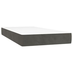 vidaXL Ta&scaron;tičkov&aacute; matrace středn&iacute; tvrdost tmavě &scaron;ed&aacute; 90 x 200 x 20 cm samet
