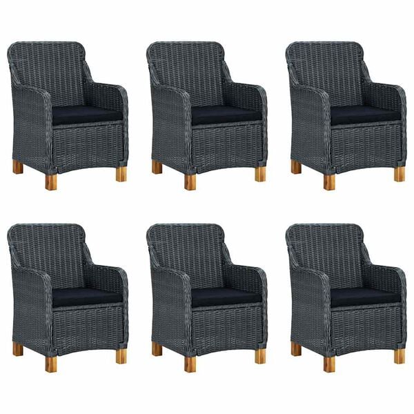 vidaXL 7d&iacute;ln&yacute; zahradn&iacute; j&iacute;deln&iacute; set tmavě &scaron;ed&yacute;