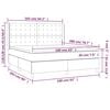 vidaXL Box spring postel s matrac&iacute; a LED tmavě &scaron;ed&aacute; 160x200 cm textil