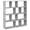 vidaXL Knihovna betonově &scaron;ed&aacute; 132 x 29 x 141,5 cm kompozitn&iacute; dřevo