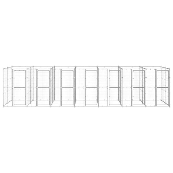 vidaXL Venkovní psí kotec pozinkovaná ocel 16,94 m²