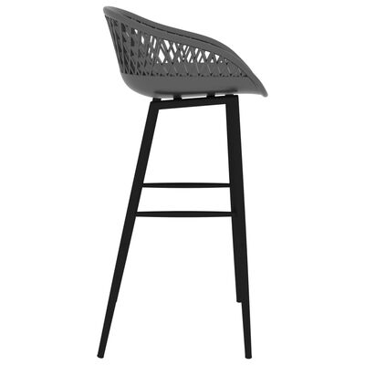 vidaXL Barové židle 4 ks šedé