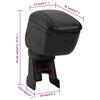 vidaXL Loketní opěrka do auta černá 13 x 31 x (31–44) cm ABS