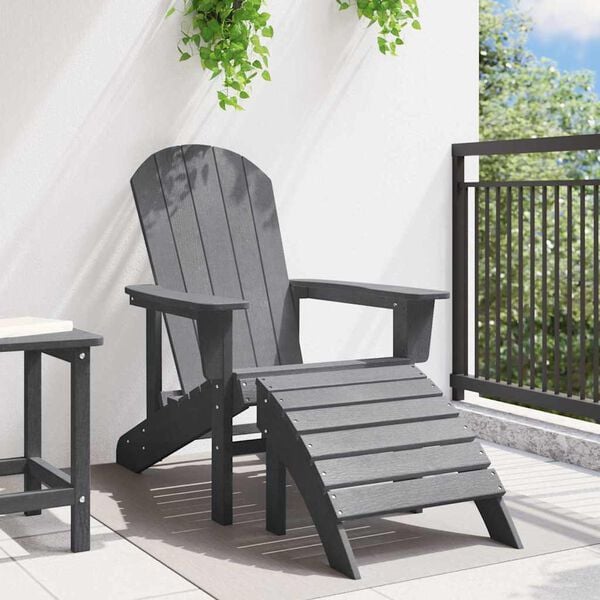 vidaXL Adirondack židle Světle &scaron;ed&aacute; 82 x 74 x 92 cm HDPE