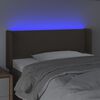 vidaXL Čelo postele s LED taupe 83 x 16 x 78/88 cm textil