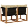vidaXL Venkovn&iacute; prostředn&iacute; a rohov&aacute; pohovka s pol&scaron;t&aacute;řem 2 Kus Př&iacute;rodn&iacute;