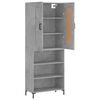 vidaXL Skř&iacute;ň highboard betonově &scaron;ed&aacute; 69,5x34x180 cm kompozitn&iacute; dřevo