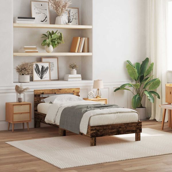 vidaXL R&aacute;m postele Star&eacute; dřevo 90 x 200 cm Kompozitn&iacute; dřevo