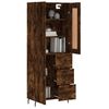 vidaXL Skř&iacute;ň highboard kouřov&yacute; dub 69,5 x 34 x 180 cm kompozitn&iacute; dřevo