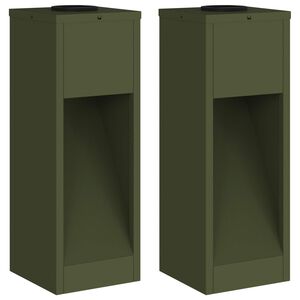 vidaXL Solární LED osvětlení cesty 2 pcs Olivově zelená