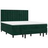 vidaXL Box spring postel s matrac&iacute; tmavě zelen&aacute; 180x200 cm samet