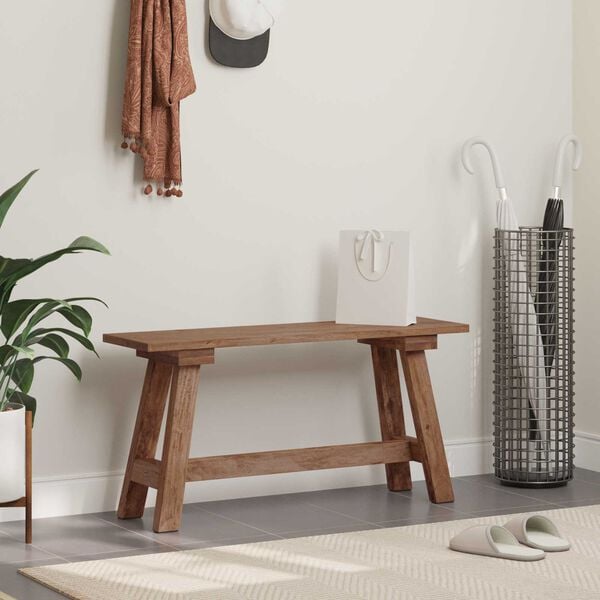 vidaXL lavice Př&iacute;rodn&iacute; 92 x 23,5 x 45,5 cm Masivn&iacute; mahagonov&eacute; dřevo