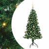 vidaXL Rohov&yacute; uměl&yacute; v&aacute;nočn&iacute; stromeček Zelen&aacute; 150 cm PVC a kov