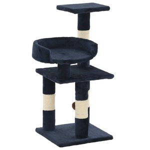 vidaXL &Scaron;krabadlo pro kočky se sisalov&yacute;mi sloupky 65 cm modr&eacute;
