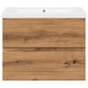 vidaXL Skř&iacute;ňka se z&aacute;pustn&yacute;m umyvadlem dub artisan