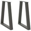 vidaXL Nohy k j&iacute;deln&iacute;mu stolu ve tvaru V, 2 ks, antracitov&eacute;, 50x(72-73,3) cm, ocel