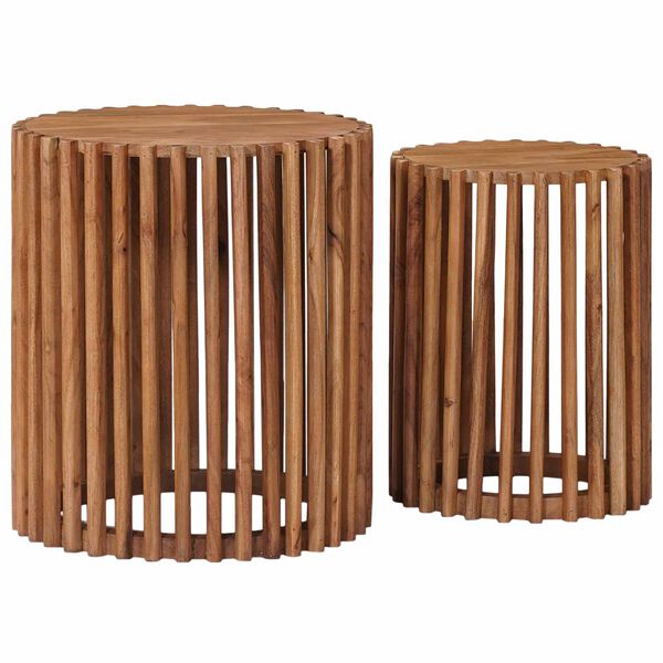 vidaXL Sada odkl&aacute;dac&iacute;ch stolků s &uacute;loži&scaron;těm Hněd&aacute; 40 x 40 x 45 cm