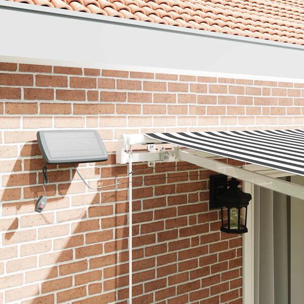 vidaXL Ručně zatahovac&iacute; mark&yacute;za s LED antracitov&aacute; a b&iacute;l&aacute; 450 x 300 cm