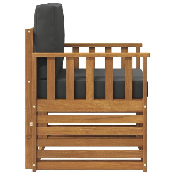 vidaXL Venkovn&iacute; pohovkov&aacute; souprava Masivn&iacute; ak&aacute;ciov&eacute; dřevo a polyester