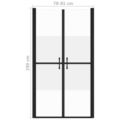 vidaXL Sprchové dveře polomatné ESG (78–81) x 190 cm