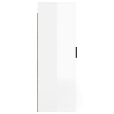 vidaXL Nástěnná TV skříňka bílá s vysokým leskem 40x34,5x100 cm