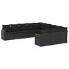 vidaXL Patio Sofa Set 11m&iacute;stn&eacute; Black