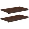 vidaXL Parapety 2 ks Tmavě hněd&aacute; 80x 40 x 2 cm Masivn&iacute; bukov&eacute; dřevo