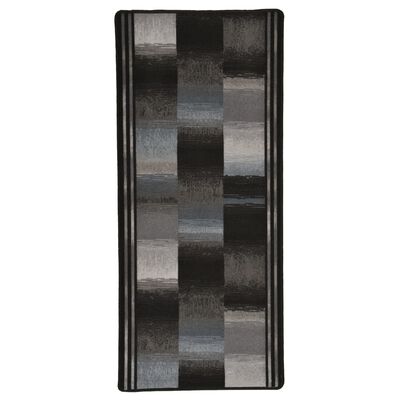 vidaXL Koberec běhoun gelový podklad černý 67 x 200 cm