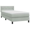 vidaXL Box Spring Postel s matrac&iacute; Světle &scaron;ed&aacute; 90x220 cm Samet