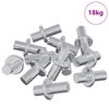 vidaXL Policejn&iacute; h&aacute;ček 4500 ks Stř&iacute;brn&aacute; 8,6 x 8,6 x 14,6 mm Ocel