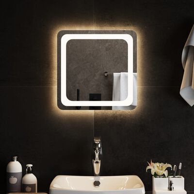 vidaXL Koupelnové zrcadlo s LED osvětlením 40x40 cm