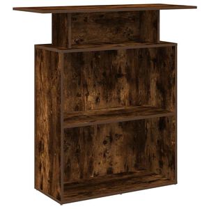vidaXL Recepčn&iacute; stůl kouřov&yacute; dub 100x40x104 cm kompozitn&iacute; dřevo