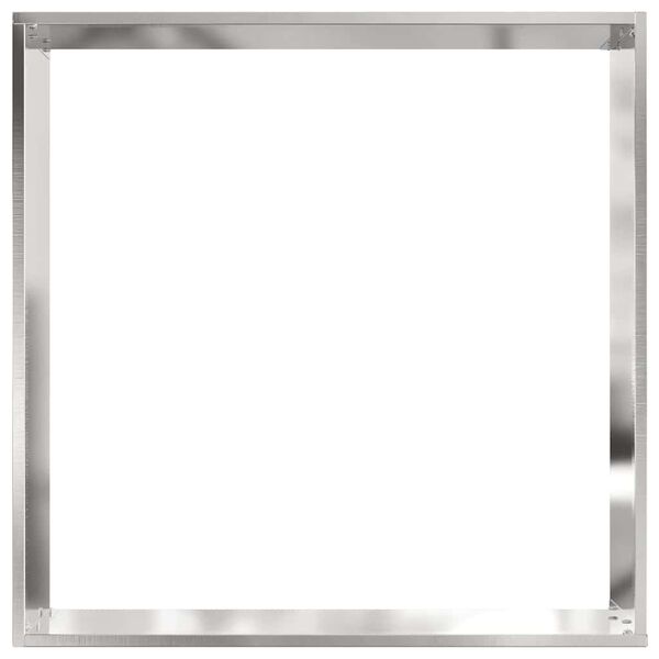 vidaXL Okraj tr&aacute;vn&iacute;ku Stř&iacute;brn&aacute; 50 x 50 x 13 cm Nerezov&aacute; ocel