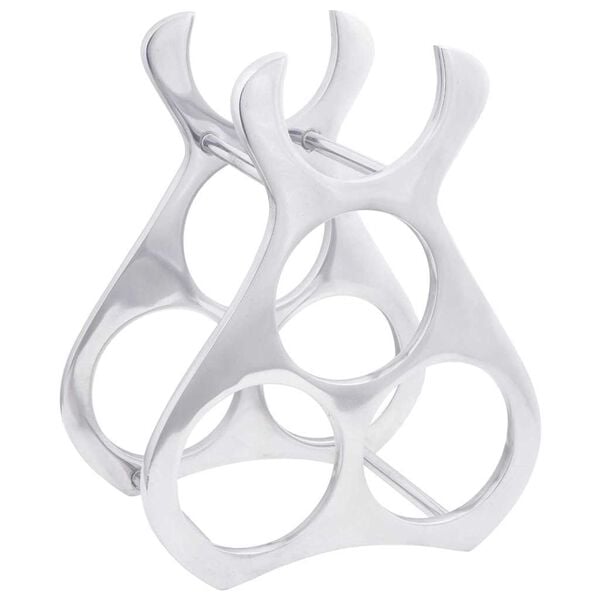 vidaXL Stojan na v&iacute;no Stř&iacute;brn&aacute; 32 x 14 x 37,5 cm Hlin&iacute;k