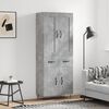 vidaXL Skř&iacute;ň highboard betonově &scaron;ed&aacute; 69,5x34x180 cm kompozitn&iacute; dřevo