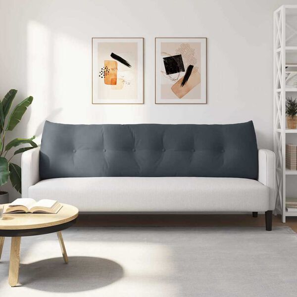 vidaXL Pol&scaron;t&aacute;ř na z&aacute;da Tmavě &scaron;ed&aacute; 180 x 24 x 50 cm samet