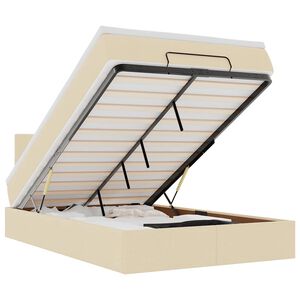 vidaXL Osmansk&yacute; r&aacute;m postele s matrac&iacute; kr&eacute;mově 120x200cm textil