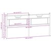 vidaXL Čelo postele hněd&yacute; dub 193 cm Dřevěn&eacute; a ocelov&eacute; konstrukce