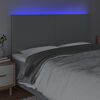 vidaXL Čelo postele s LED světle &scaron;ed&eacute; 160x5x118/128 cm textil