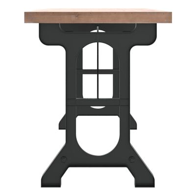 vidaXL Jídelní stůl 110 x 65 x 82 cm masivní jedlové dřevo a železo