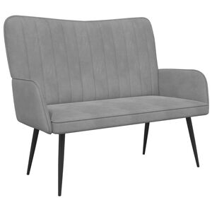vidaXL Sofa pro dvě osoby Světle &scaron;ed&aacute; 115 x 61 x 87 cm Samet