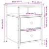 vidaXL Nočn&iacute; skř&iacute;ňka se z&aacute;suvkou 2 pcs Čern&yacute; dub 34 x 35,5 x 50 cm