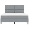 vidaXL Postel s boxspringem s čelo Světle &scaron;ed&aacute; 180 x 200 cm textil