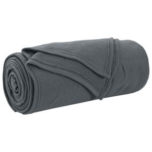 vidaXL Přehoz Tmavě &scaron;ed&aacute; 270 x 240 cm 0.86 kg Fleece