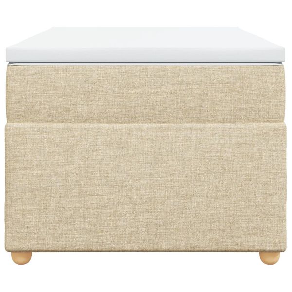 vidaXL Box spring postel s matrací krémová 80 x 200 cm textil