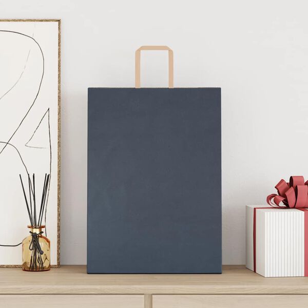 vidaXL Pap&iacute;rov&eacute; ta&scaron;ky 50 ks s uchy Modr&aacute; 32x17x44 cm