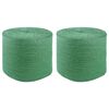 vidaXL Jutov&eacute; lano 2 pcs Zelen&aacute; 100% jute Tossa