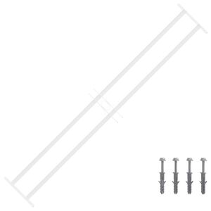 vidaXL Zabezpečovac&iacute; mř&iacute;ž pro okna se 2 př&iacute;čn&yacute;mi li&scaron;tami 93-174 cm