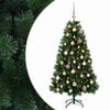 vidaXL Uměl&yacute; v&aacute;nočn&iacute; stromek s baňkou 120 cm 150 LED Tepl&aacute; b&iacute;l&aacute;