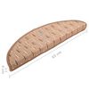 vidaXL Kobercov&eacute; n&aacute;&scaron;lapy na schody 15 ks hněd&eacute; 65x21x4 cm